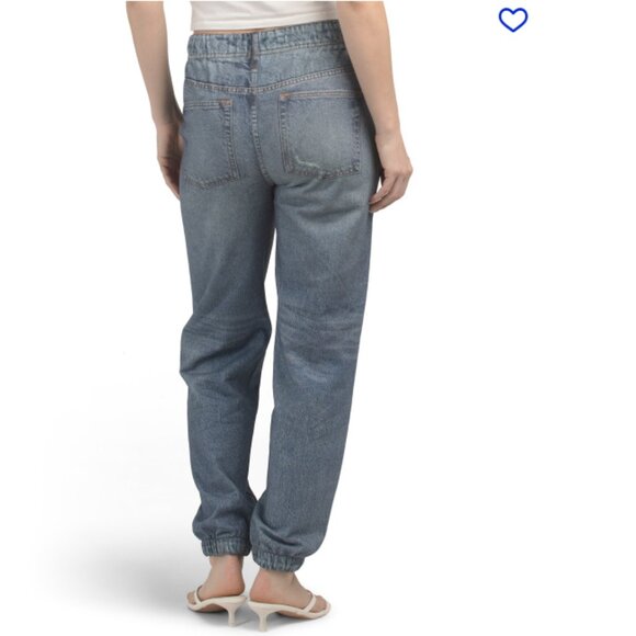 NEW ECRU Denim Look Knit Joggers in Indigo Wash for women 725 2m7 - Picture 4 of 6